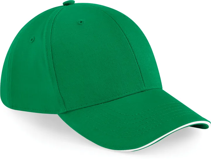 6-Panel-Cap Athleisure Kelly Green / White