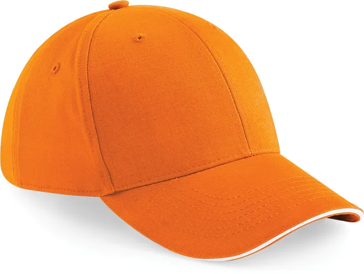 6-Panel-Cap Athleisure Orange / White