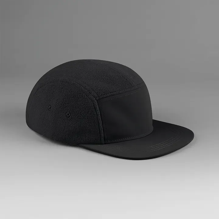 Casquette campeur d'extérieur en polaire recyclée Black