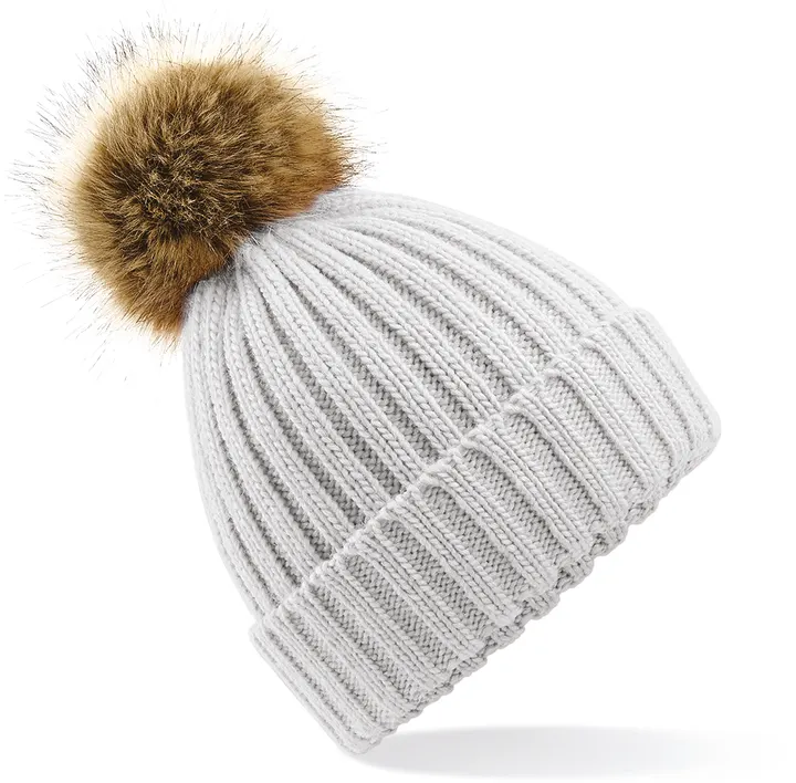 Pom pom beanie Light Grey