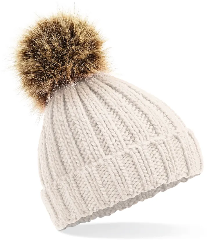 Pom pom beanie Oatmeal