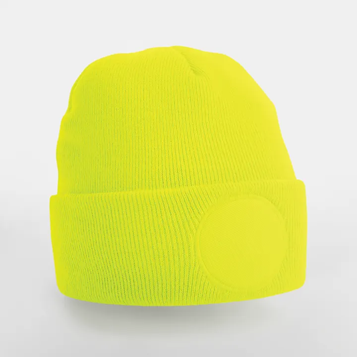 Mütze mit rundem Patch Fluorescent Yellow