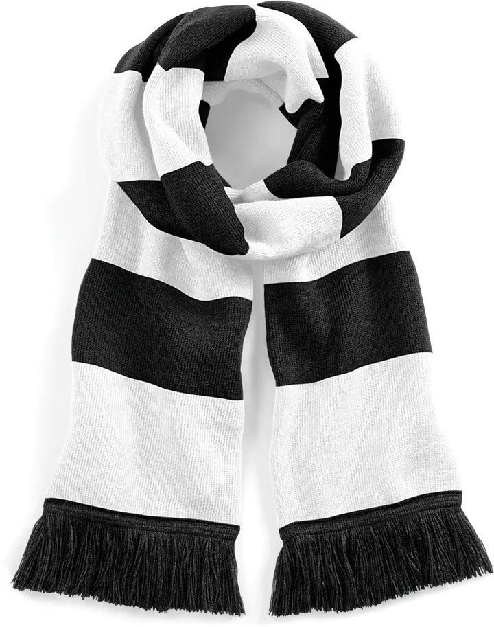 Streifenschal Stadium Black / White