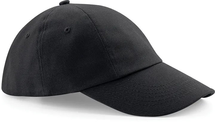Casquette profil bas en coton drill - 6 panneaux Black