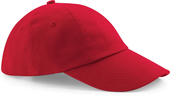 Casquette profil bas en coton drill - 6 panneaux Classic Red