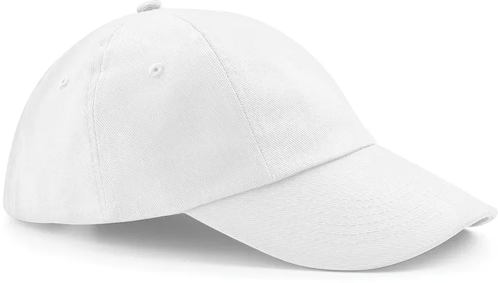Casquette profil bas en coton drill - 6 panneaux White