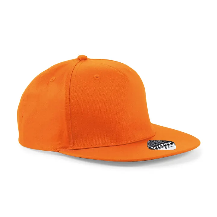 Casquette Rapper 5 panneaux Orange