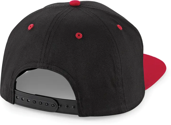 Casquette Snapback contrastée - 5 panneaux Black / Classic Red