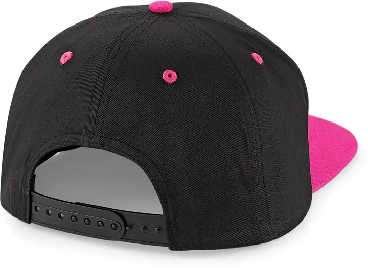 Casquette Snapback contrastée - 5 panneaux Black / Fuchsia