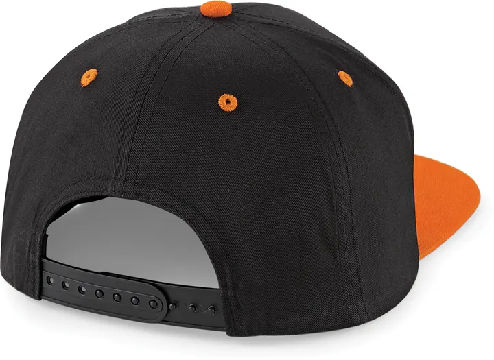 Casquette Snapback contrastée - 5 panneaux Black / Orange