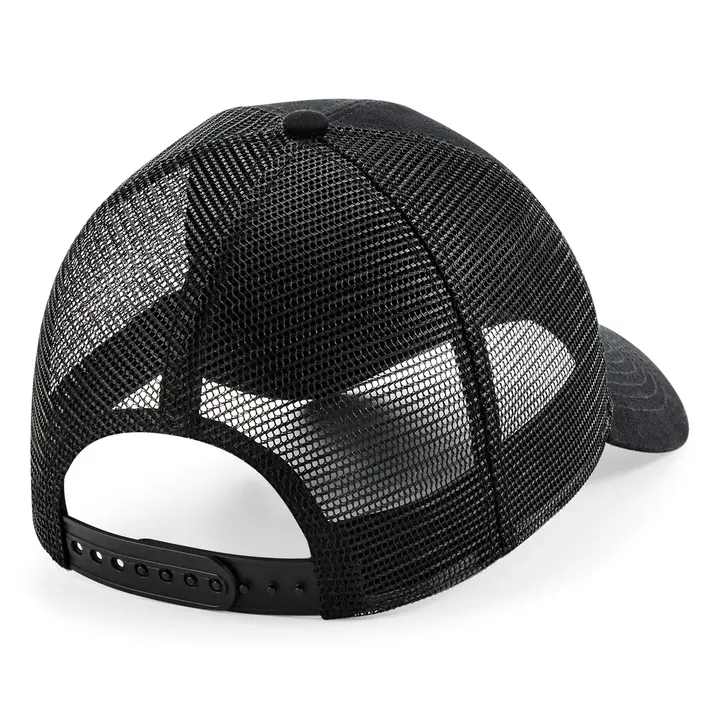Casquette Filet Réglable à l'Arrière avec Patch Amovible Black