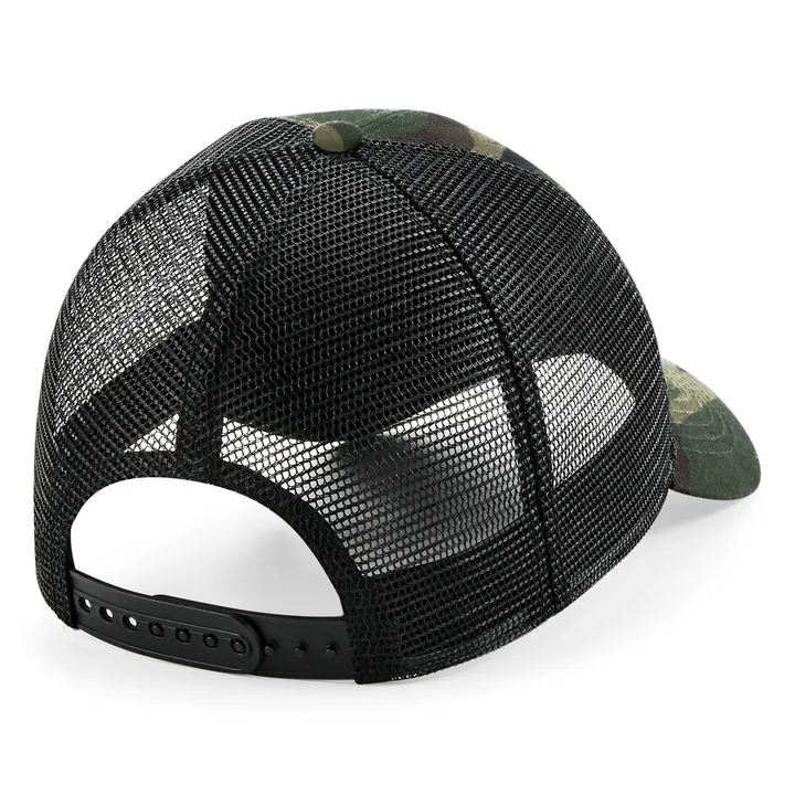 Casquette Filet Réglable à l'Arrière avec Patch Amovible Jungle Camo