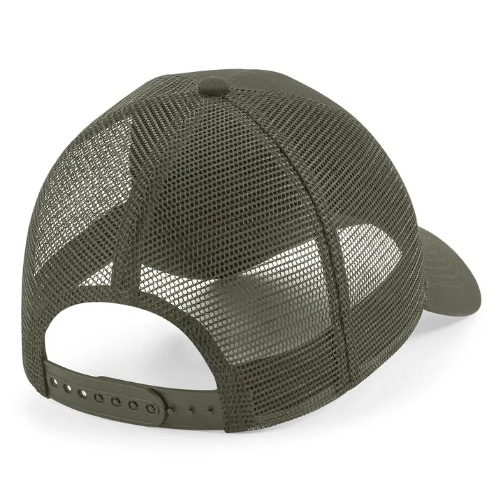 Casquette Filet Réglable à l'Arrière avec Patch Amovible Military Green