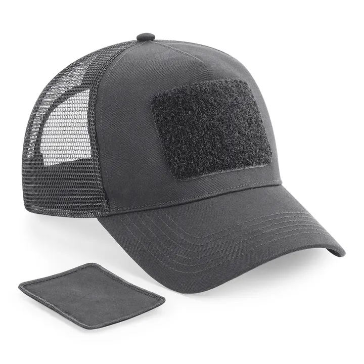 Casquette Filet Réglable à l'Arrière avec Patch Amovible Graphite Grey