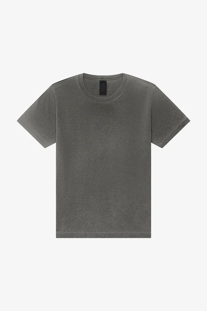 T-shirt délavé épais unisexe Washed charcoal