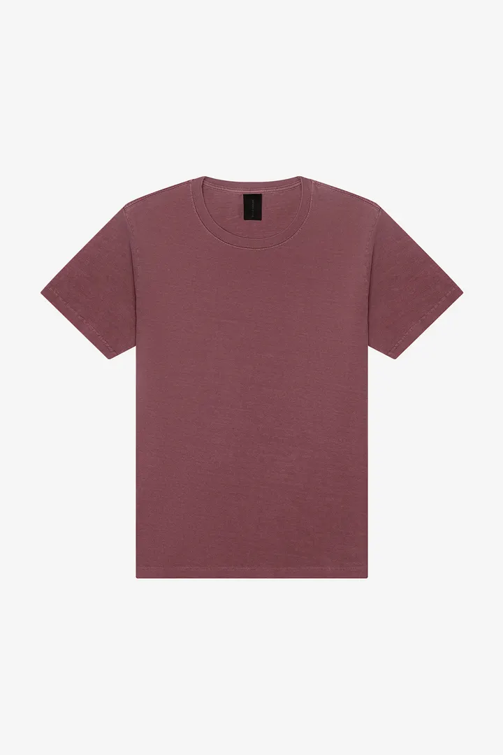 T-shirt délavé épais unisexe Washed maroon
