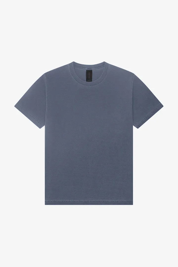 T-shirt délavé épais unisexe Washed navy