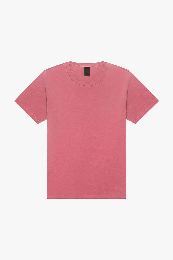 T-shirt délavé épais unisexe Washed red