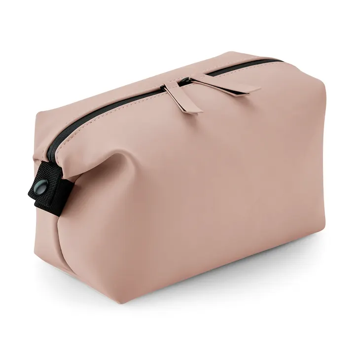 Pochette à accessoire en polyuréthane mat Nude Pink