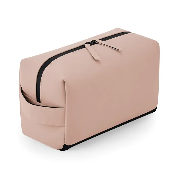 Trousse de toilette en polyuréthane mat Nude Pink