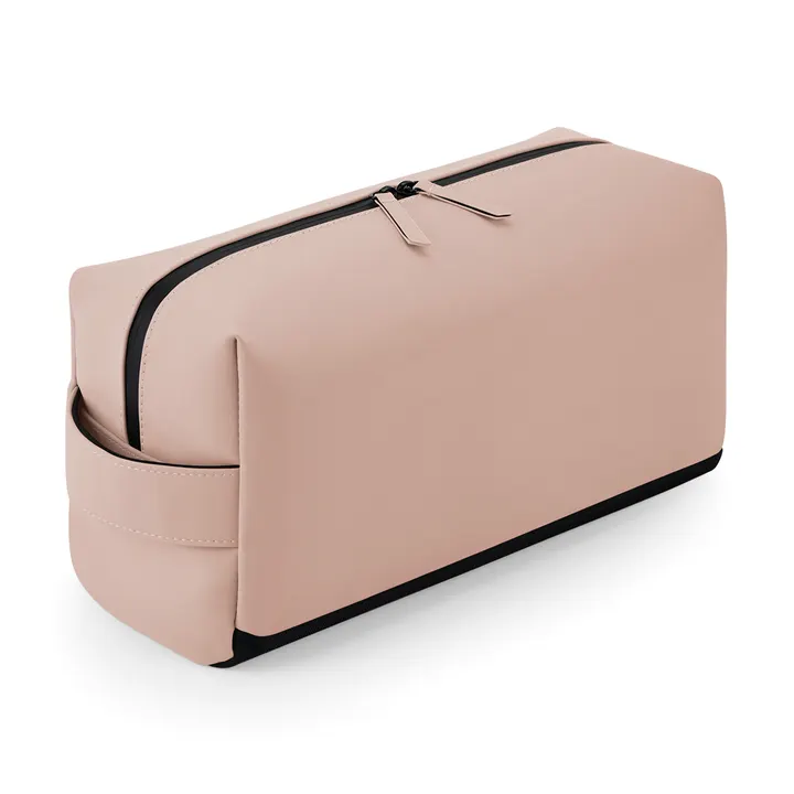 Schuhtasche aus mattem Polyurethan Nude Pink