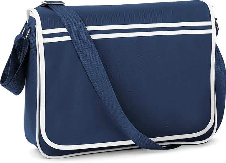 Sac messenger rétro French Navy / White