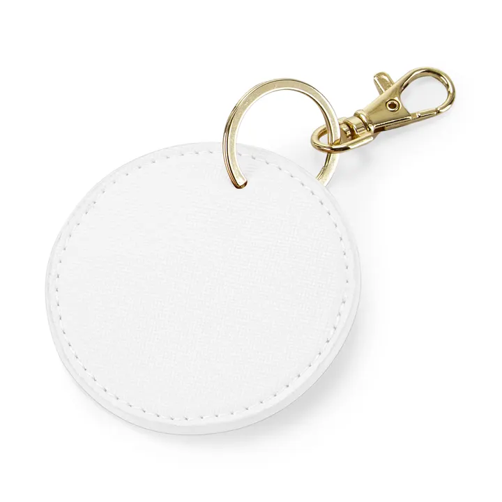 Runder Schlüsselanhänger Soft white
