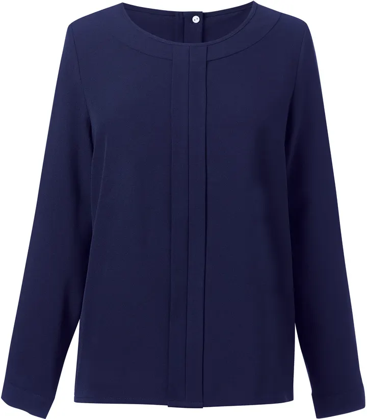 Roma Crêpe de Chine Bluse Navy