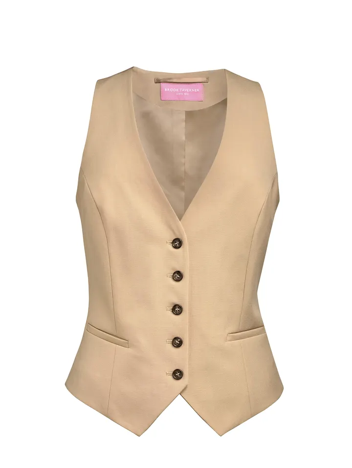 Gilet femme Béatrice coupe cintrée Sand