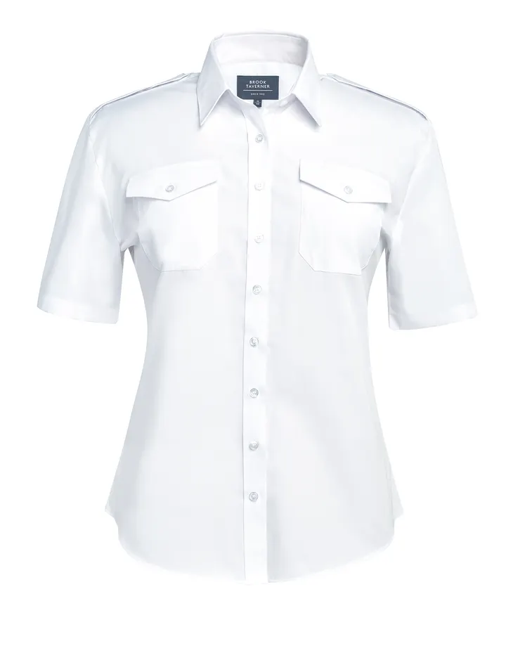 Chemise Pilote femme manches courtes White
