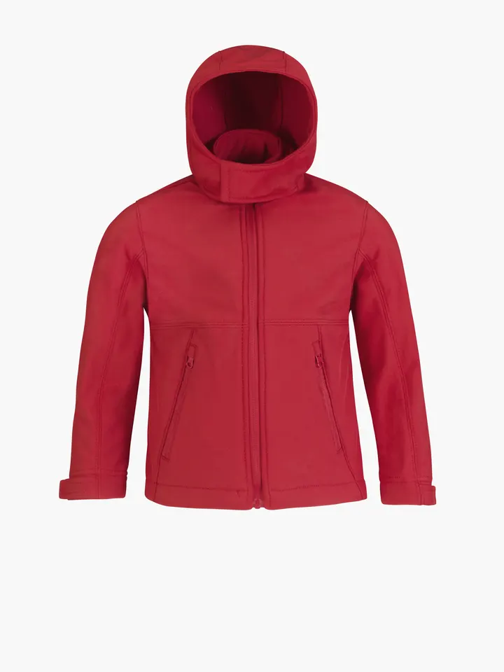 Kinder Softshell-Kapuzenjacke Red