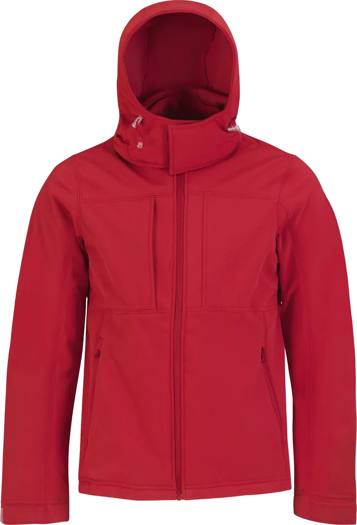 Veste softshell capuche homme Red