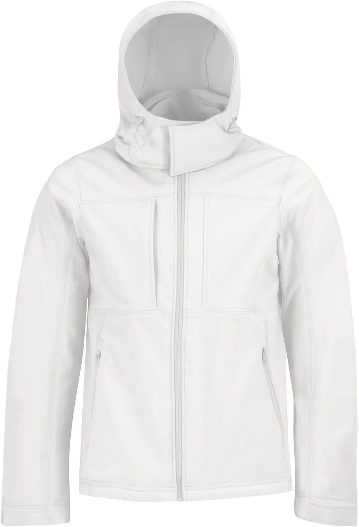 Veste softshell capuche homme White