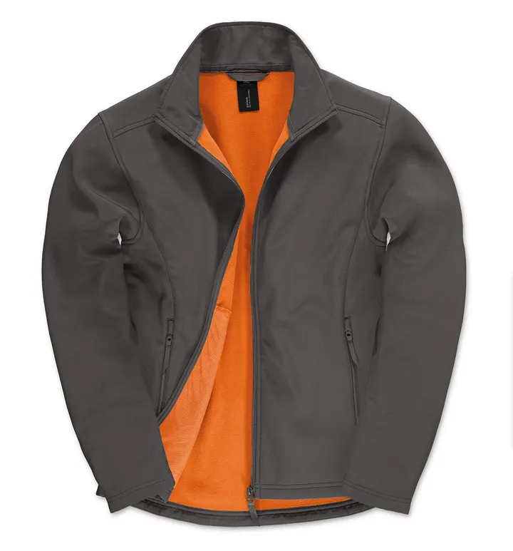 Id.701 Softshell / Men Dark Grey / Neon Orange