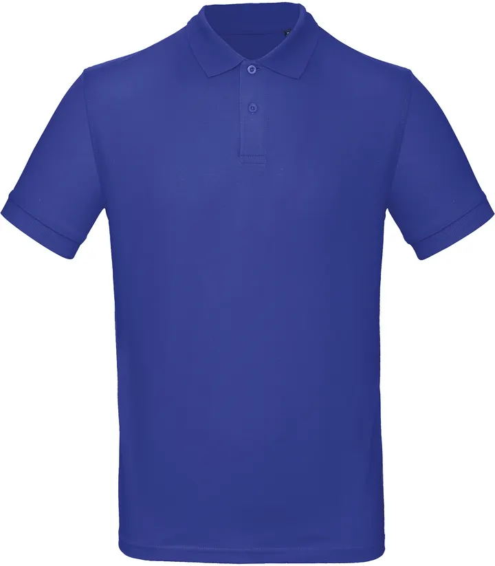 Men's organic polo shirt Cobalt Blue