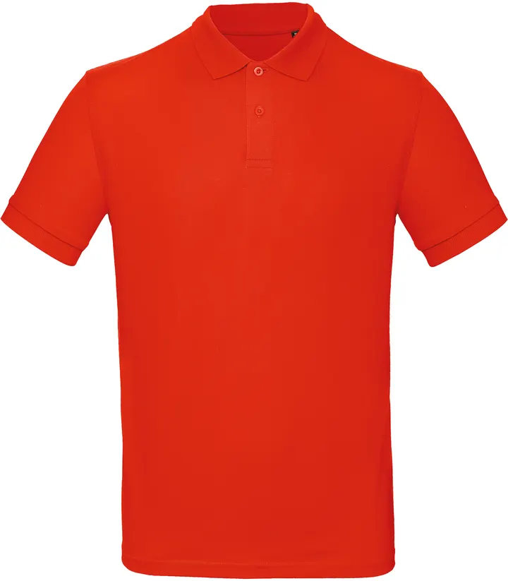 Men's organic polo shirt Fire Red