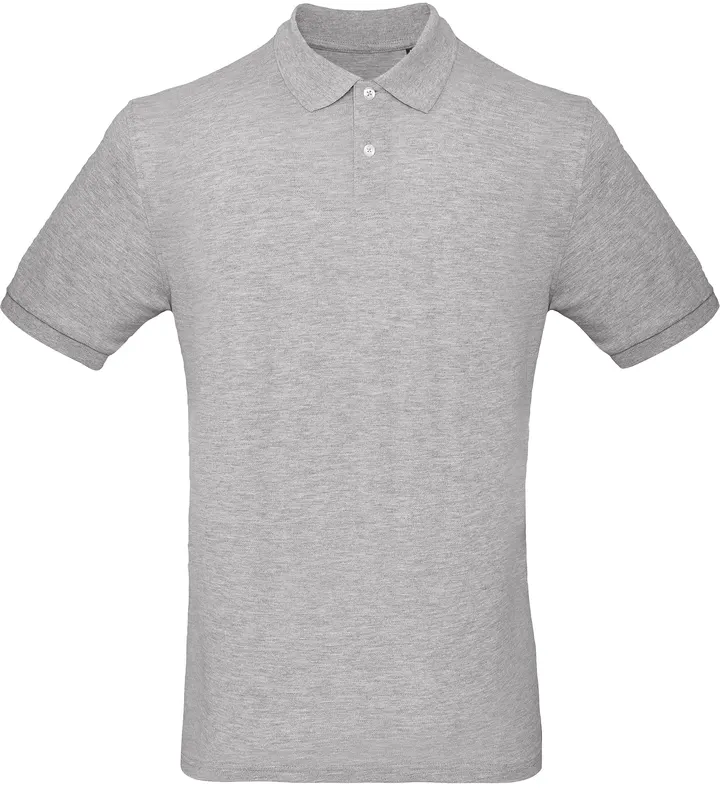 Men's organic polo shirt Heather Grey