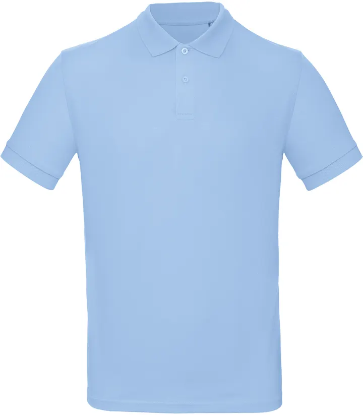 Men's organic polo shirt Sky Blue