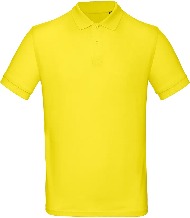 Men's organic polo shirt Solar Yellow