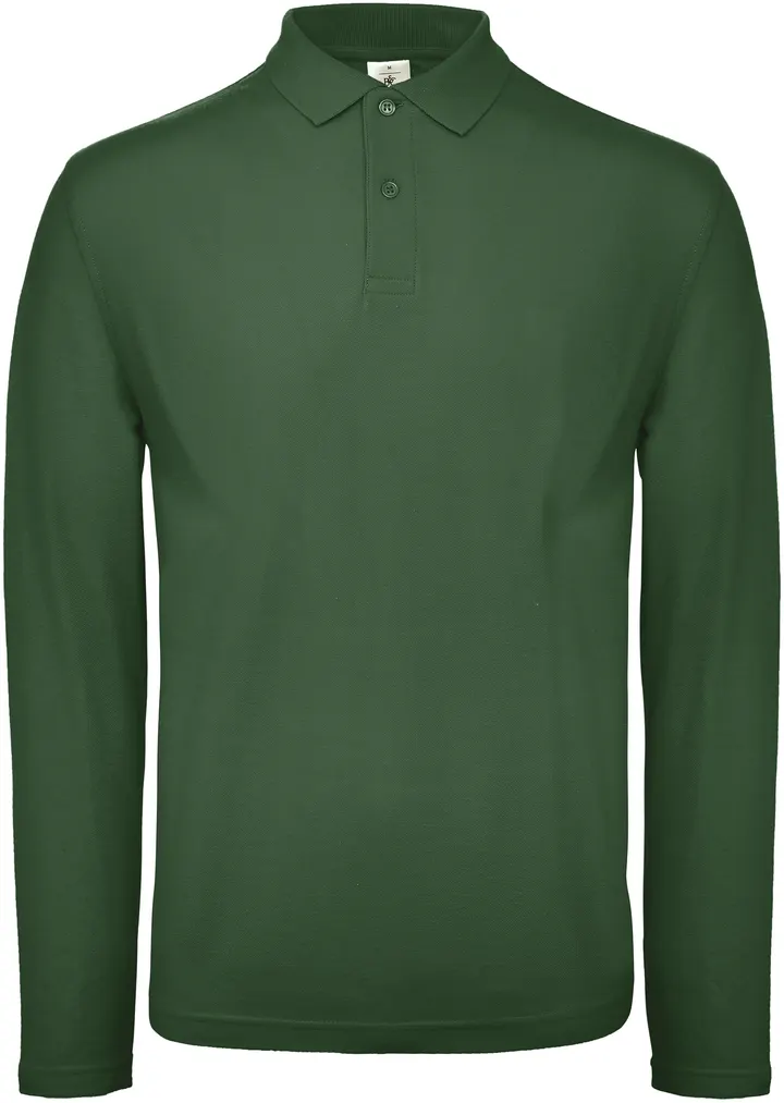 ID.001 Men's long-sleeved polo shirt Bottle Green