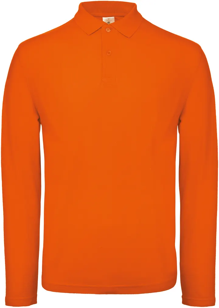 ID.001 Men's long-sleeved polo shirt Orange