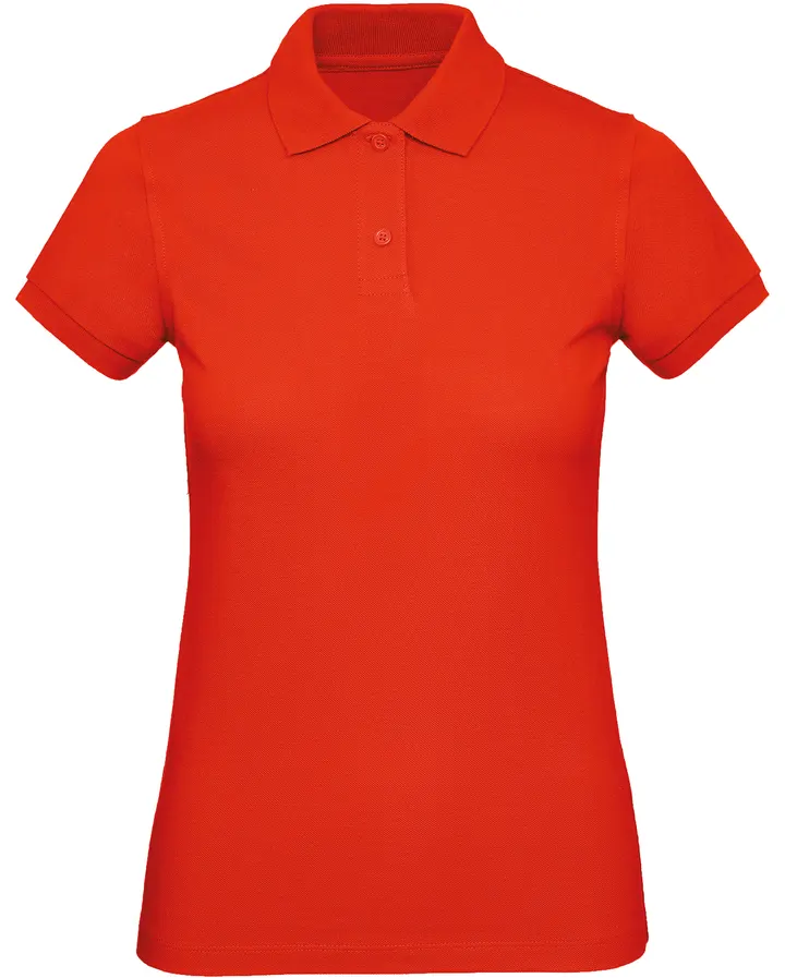 Polo bio femme Fire Red