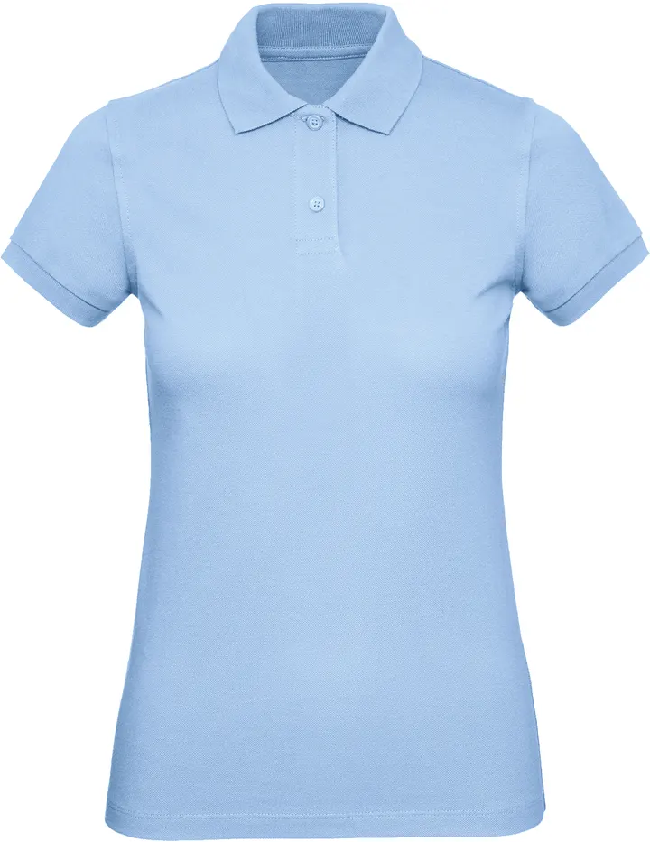 Polo bio femme Sky Blue