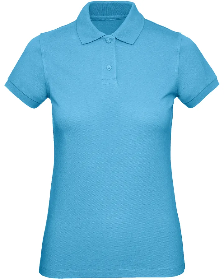 Polo bio femme Very Turquoise