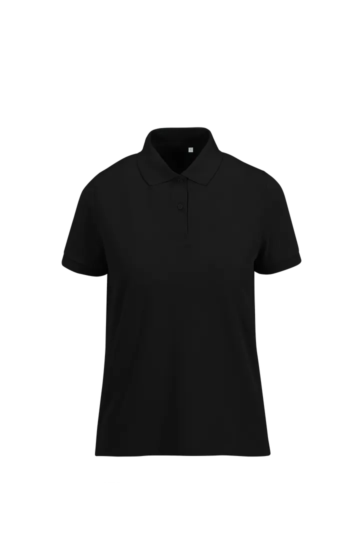 MY ECO POLO 65/35 Damen mit kurzen Ärmeln Black