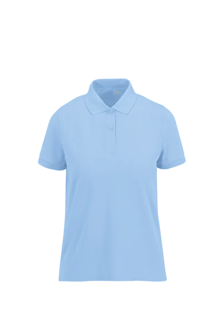 MY ECO POLO 65/35 Damen mit kurzen Ärmeln Lotus Blue