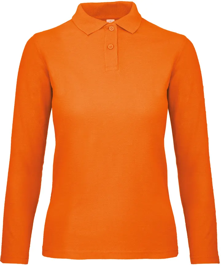 ID.001 Ladies' long-sleeved polo shirt Orange