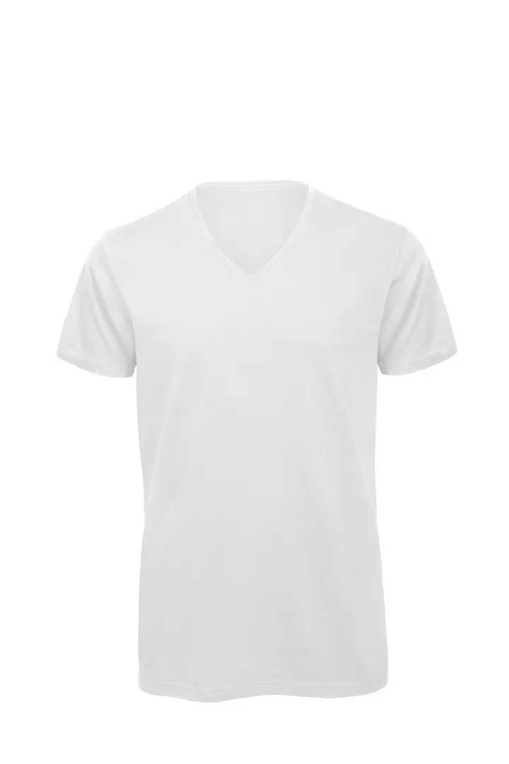 T-shirt BIO Inspire col V Homme White