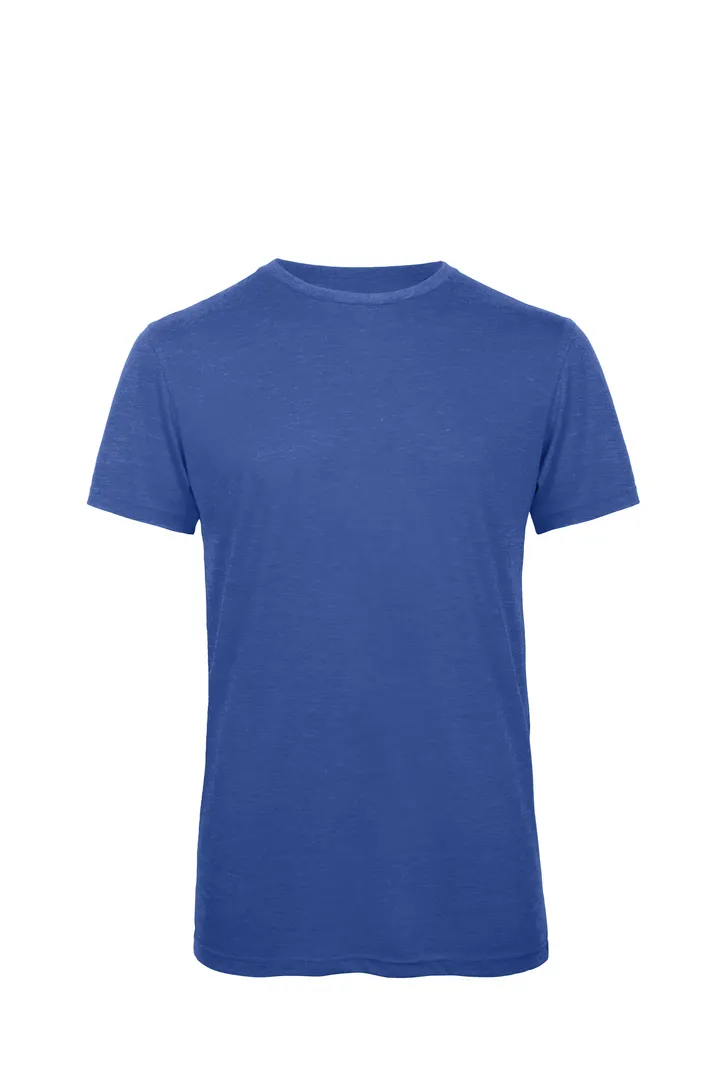 Men's TriBlend crew neck T-shirt Heather Royal Blue