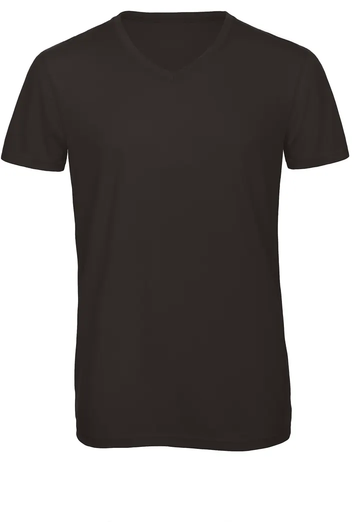 T-shirt Triblend col V Homme Black